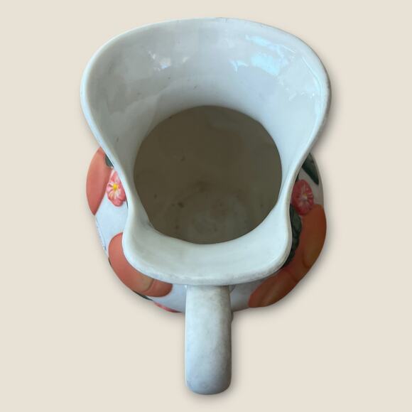 Vintage Claire Burch Ceramic Pitcher | raised Peaches | EUC - Picture 4 of 4